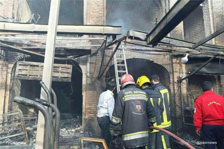 آتش سوزی بازار تبریز