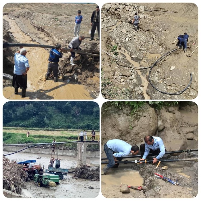 بیش از ۹ کیلومتر خطوط انتقال آبرسانی در شهرهای سیل زده مازندران تخریب شد/ خسارت حدود 100 میلیارد ریالی
