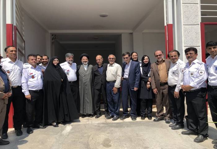آیین افتتاح ساختمان پایگاه اورژانس سنگ وزان در شهرستان محمود آباد